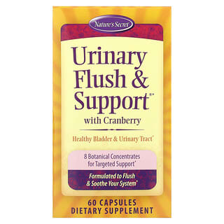 Nature's Secret, Urinary Flush & Support لتدفق البول، بالتوت البري، 60 كبسولة