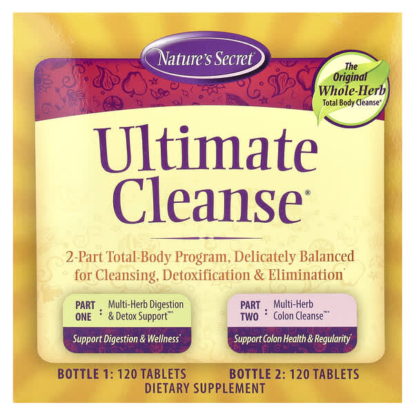 Ultimate Cleanse®, 2 Part Total-Body Program, 2 Bottles, 120 Tablets Each