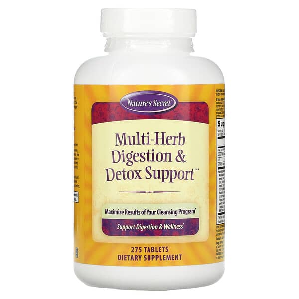 Nature's Secret (ناتشرز سيكريت)‏, Multi-Herb Digestion & Detox Support، ‏275 قرصًا