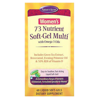 Nature's Secret, オメガ3オイル配合女性用73栄養ソフトジェルマルチ、液体ソフトジェル60粒