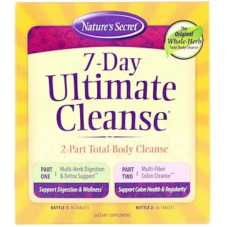 Nature's Secret, Limpieza máxima de 7 días, limpieza de todo el cuerpo en 2 partes