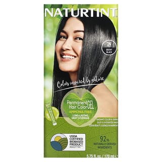 Naturtint, Tinte para el cabello permanente, Negro ébano 1N, 165 ml (5,6 oz. Líq.)
