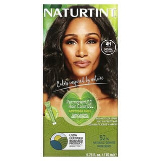 Naturtint, Gel de Coloração Permanente para Cabelos, Castanha Natural 4N, 170 ml (5,75 fl oz)