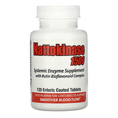 Naturally Vitamins (ناتشورالي فيتامينز)‏, Nattokinase 1500، 120 قرصاً المعوية المغلفة