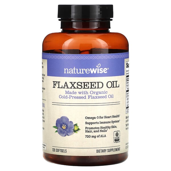 NatureWise, Flaxseed Oil, 120 Softgels
