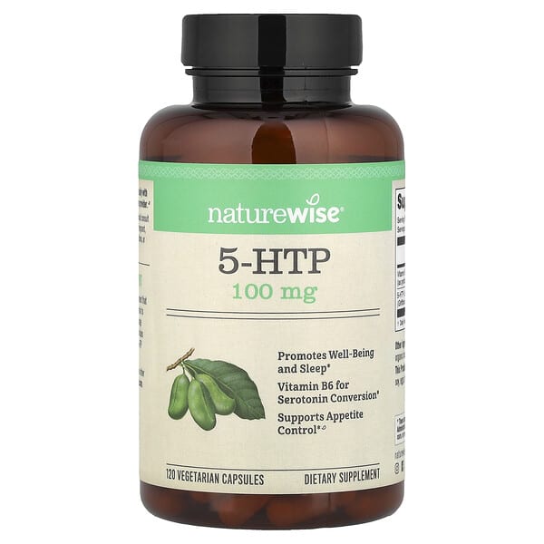 NatureWise, 5-HTP, 120 Vegetarian Capsules — product photo 1
