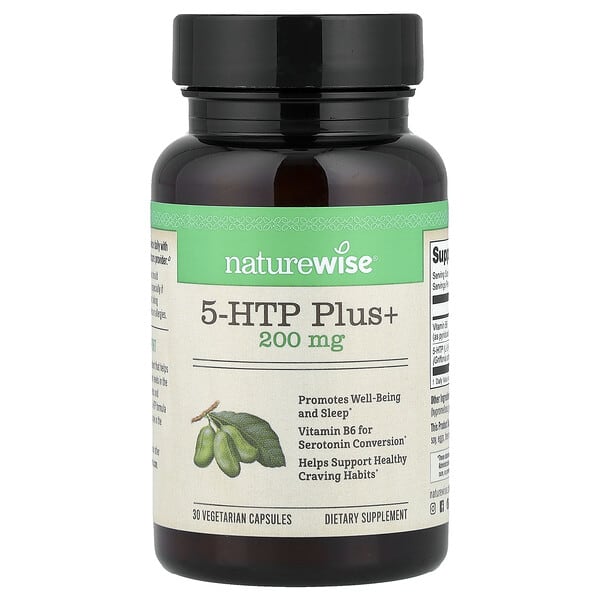 NatureWise, 5-HTP Plus+, 30 Vegetarian Capsules