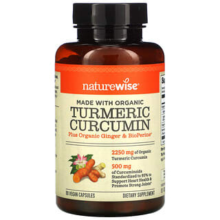 NatureWise, Curcumine de curcuma, 90 capsules vegan
