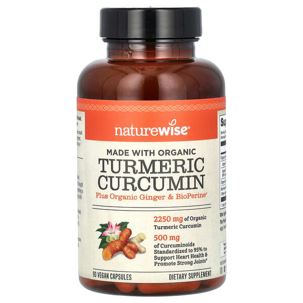 Naturewise Organic Turmeric Curcumin Vegan Capsules