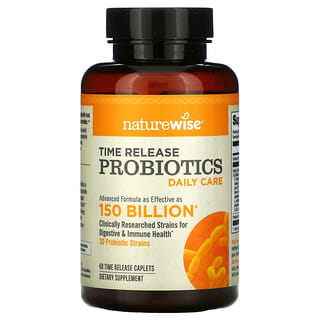 NatureWise, Probióticos de liberación prolongada, Cuidado diario, 60 comprimidos comprimidos de liberación prolongada