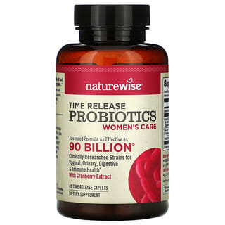 NatureWise, Probióticos de liberación prolongada, Cuidado para mujeres, 40 comprimidos comprimidos de liberación prolongada