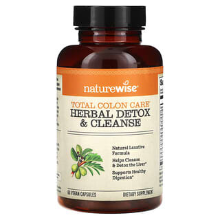 NatureWise, Total Colon Care, Herbal Detox & Cleanse, 60 vegane Kapseln