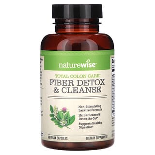 NatureWise, Total Colon Care, Fiber Detox & Cleanse, 60 Vegan Capsules