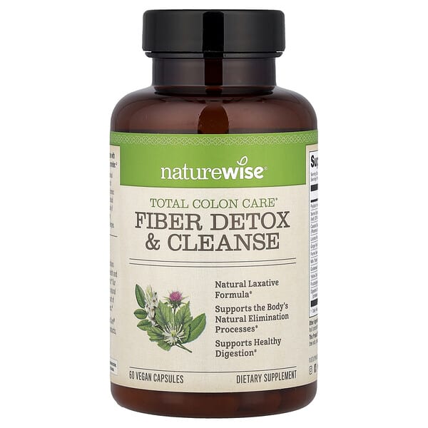 NatureWise, Total Colon Care®, Fiber Detox & Cleanse, 60 Vegan Capsules