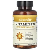 NatureWise, Vitamin D3, 100 mcg (4,000 IU), 360 Softgels