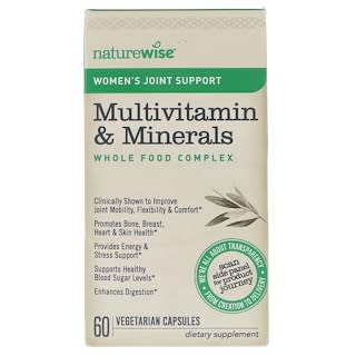 NatureWise‏, Women's Multivitamin & Mineral Whole Food Complex with Joint Support, 60 Vegetarian Capsules