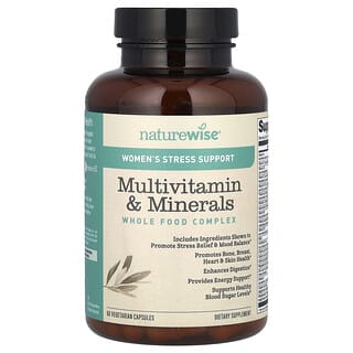 NatureWise, Suplemento multivitamínico y mineral para mujeres, 60 cápsulas vegetales