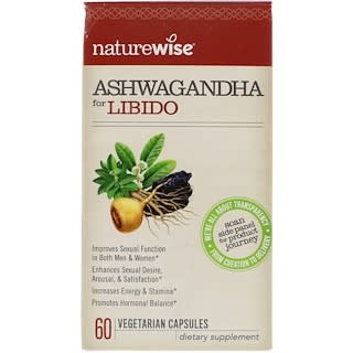 NatureWise, Ashwagandha for Libido, 60 Vegetarian Capsules