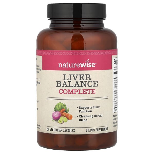 NatureWise, Liver Balance Complete, 120 Vegetarian Capsules — product photo 1