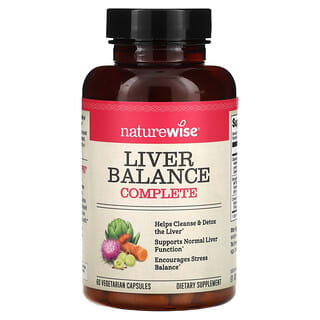 NatureWise, Liver Balance Complete, 60 capsules végétariennes
