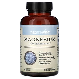 NatureWise, Magnésio, 300 mg, 90 Cápsulas Softgel (100 mg por Cápsula Softgel)