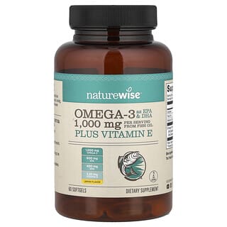 NatureWise, Omega-3 加維生素 E，60 粒軟膠囊