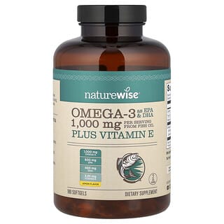 NatureWise, Omega-3 Plus Vitamin E, 180 mjukgel
