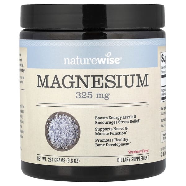 NatureWise, Magnesium, Strawberry, 9.3 oz (264 g) — product photo 1