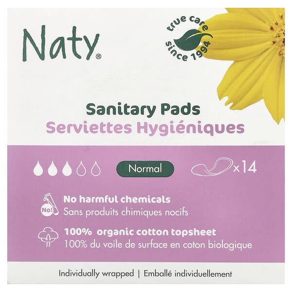 Naty, Sanitary Pads, Normal, 14 Pads