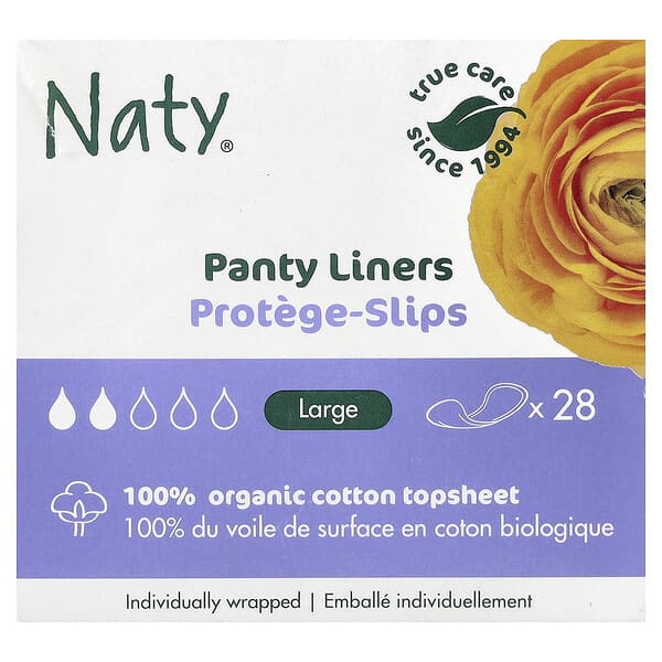 Naty, Panty Liners, Large, 28 Liners