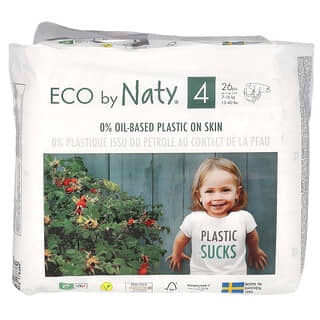 Naty, Eco Diaper, Size 4, 15-40 lbs (7-18 kg), 26 Diapers