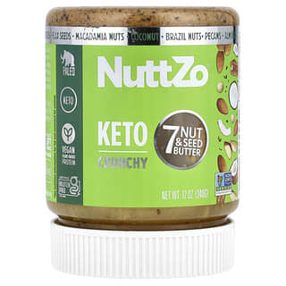 Nuttzo, Manteiga Cetogênica, 7 Nozes e Sementes, Crocante, 340 g (12 oz)