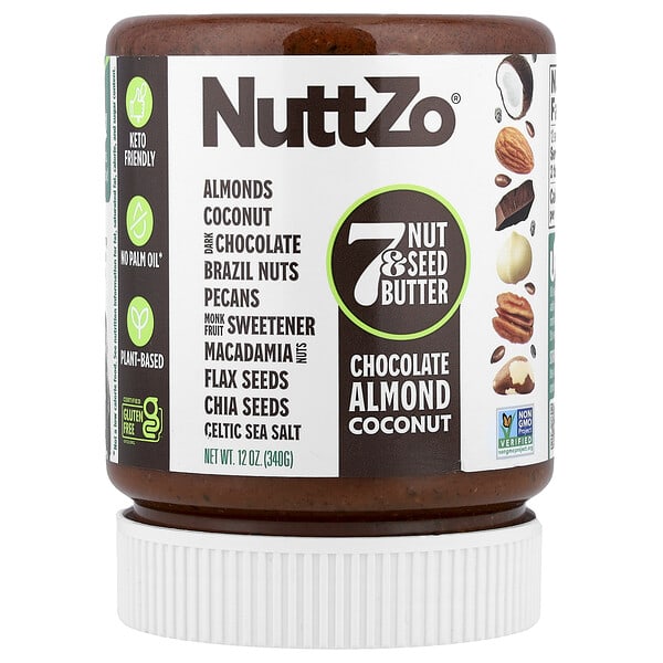 Nuttzo, 7 견과 및 씨버터, 초콜릿 아몬드 코코넛, 340g(12oz)