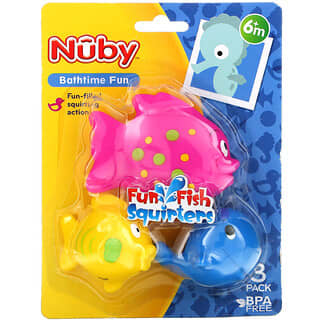 Nuby, Fun Fish Squirters, ab 6 Monaten, 3er-Pack