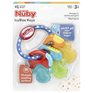 Nuby, IcyBite Keys, 3 meses en adelante, Azul, 1 unidad