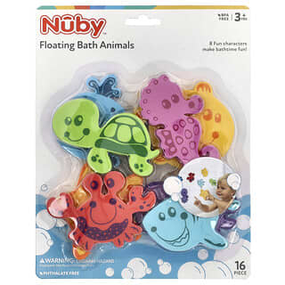 Nuby, Плавающие животные для ванн, для детей от 3 лет, 16 шт.