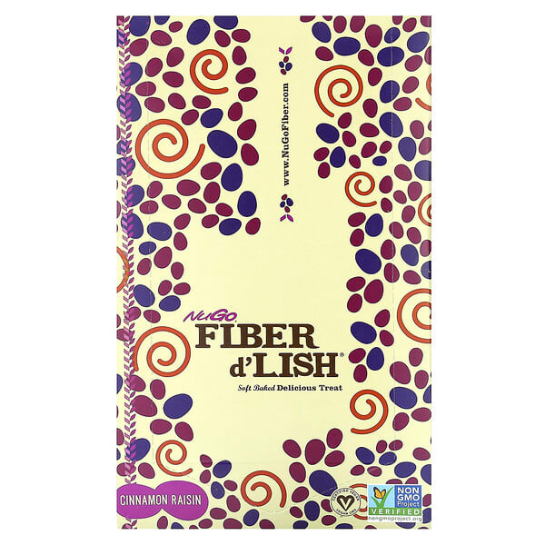 NuGo Nutrition, Fiber d'Lash, 시나몬 건포도, 바 16개, 각 45g(1.6oz)