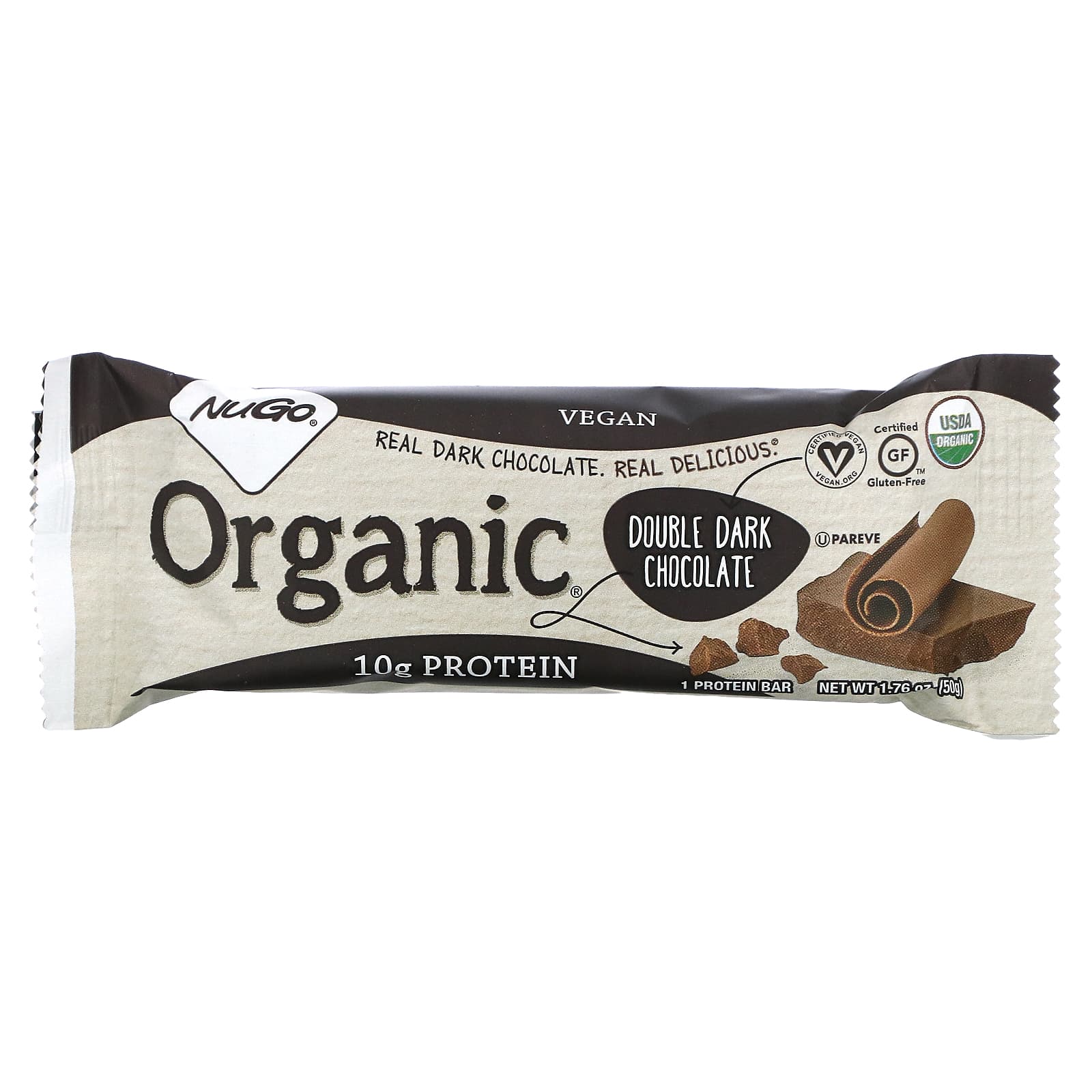 NuGo Nutrition, Organic Protein Bars, Double Dark Chocolate, 12 Bars, 1 ...