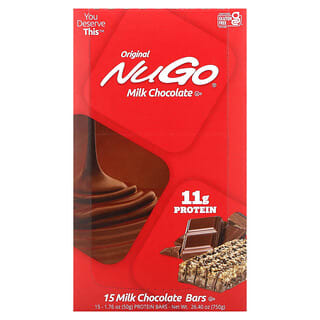 NuGo Nutrition, Original Bar, молочный шоколад, 15 батончиков, 50 г (1,76 унции)