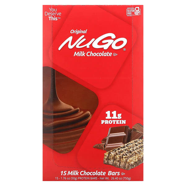 NuGo Nutrition, 營養外帶，巧克力棒，15條，每條1.76盎司(50克)
