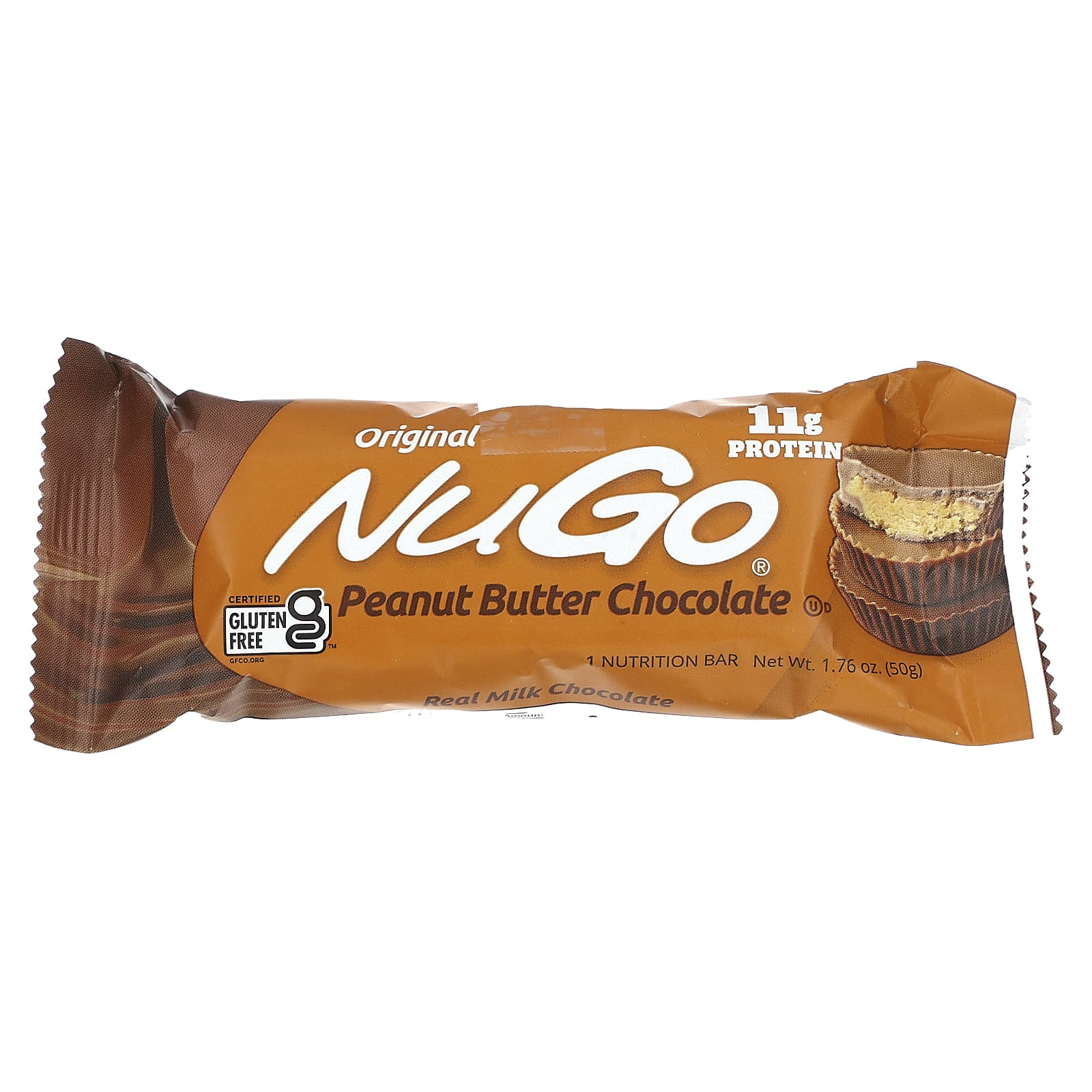 NuGo Nutrition, Original Peanut Butter Chocolate Bars, 15 Bars, 1.76 oz