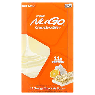 NuGo Nutrition, Апельсиновые батончики, 15 батончиков, 50 г (1,76 унции)