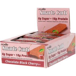 NuGo Nutrition, Barrita de carbohidratos Smarte, Chocolate y cereza negra, 12 barras, 50 g (1,76 oz) cada una