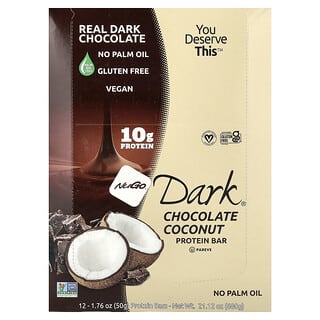 NuGo Nutrition, Dark®, Protein Bars, Chocolate Coconut, 12 Bars, 1.76 oz (50 g) Each