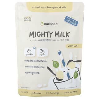 Nurished‏, Mighty Milk ، بالفانيليا ، 10 أونصات (283 جم)