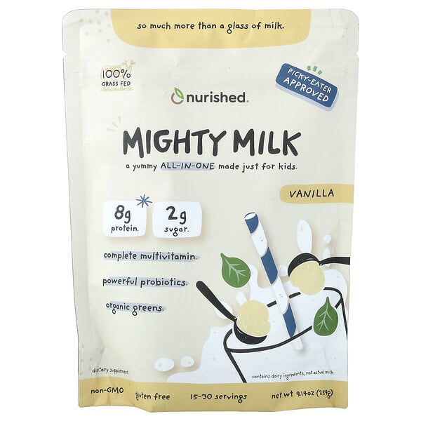 Kids, Mighty Milk, Vanilla, 9.14 oz (259 g)