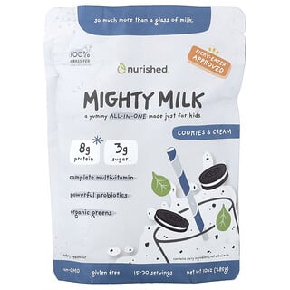 Nurished‏, Mighty Milk ، بسكويت وكريمة ، 10 أونصات (285 جم)