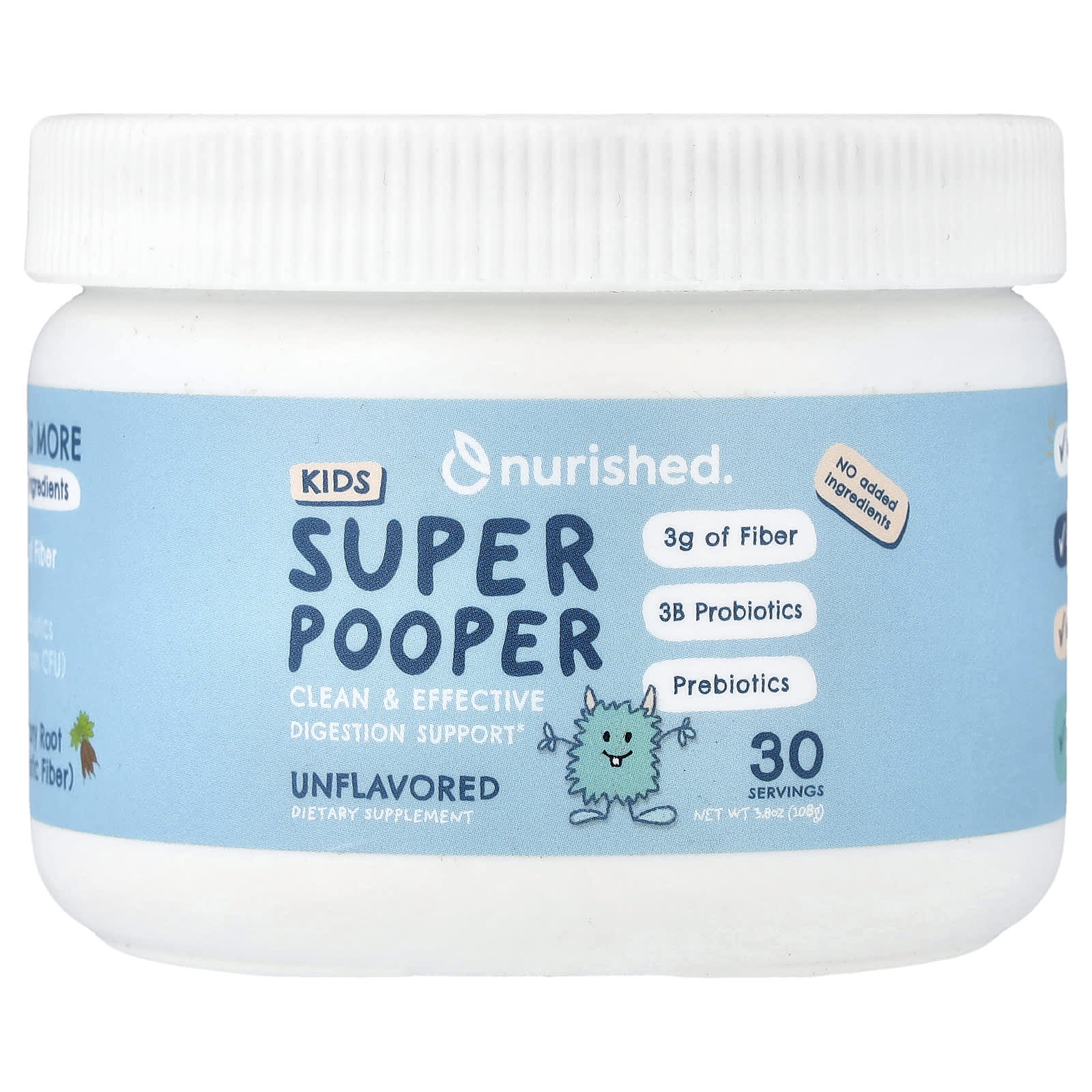 Nurished, Kids Super Pooper, для детей, без добавок, 108 г (3,8 унции)