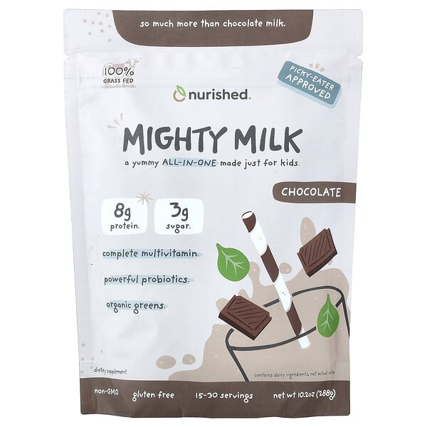 Kids, Mighty Milk, Chocolate, 10.2 oz (288 g)