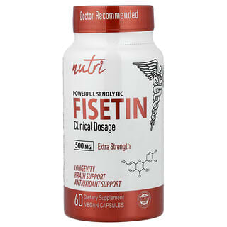 Nutri, Powerful Senolytic Fisetin, 500 mg, 60 Vegan Capsules